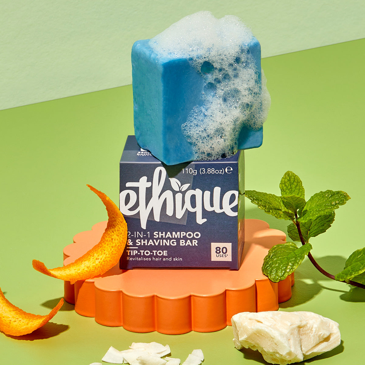 Tip-to-Toe™ 2-In-1 Solid Shampoo & Shaving Bar