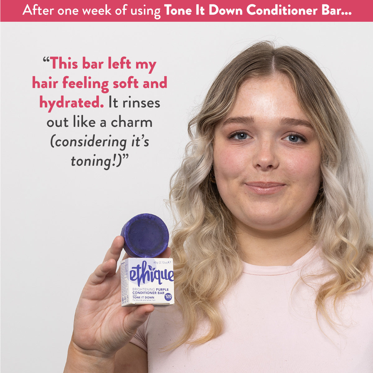 Purple Conditioner Bar for Brassy Blonde and Gray Hair: Tone It Down™